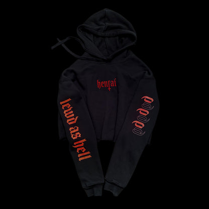 Lewd As Hell Crop Top Hoodie